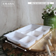 Mika Tray Bento 6 Sections Contents 25 Pcs MBS-6G Rajabox Packaging