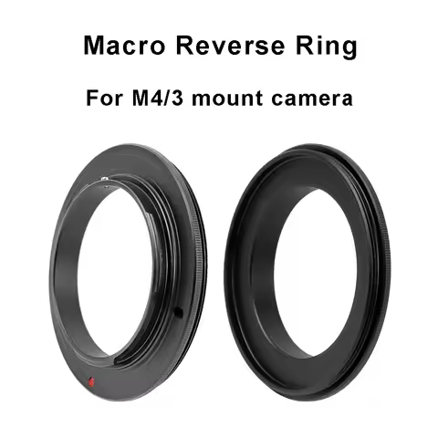 For M4/3 Micro 4/3 MFT mount Macro Reverse Adapter Ring 49 52 55 58 62 67 72 77mm For Panasonic G,GX