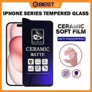 Ceramic Blue Matte Screen Protector For Iphone 15 Pro Max 16 Plus 15 Plus