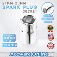 21MM 23MM Plug Socket Wrench Spanner Lug Nut Wheel Spark Plug Socket Car Repair Tool Soket Kereta Ta