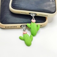 Phone Dust Plug DIY Resin Cactus Heart Phone Hole Decorative Dust Plug