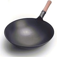 Wok Cookery Cast Iron Frying Pan Hand-Forged Pure Iron Pan Uncoated Iron Non-Stick Frying Pan Frying Pan Household Pots (Size : C40*12cm) vision