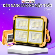 Đèn Năng Lượng Mặt Trời Cầm Tay 300W Tích Điện Cầm Tay Chống Nước IP66 5 Chế Sáng Có Đèn Cảnh Báo