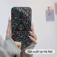 Geometric color B Vivo Y15 S,Y17,Y19,vivo Y20,Y50,vivo Y72 5G tempered glass case High quality glass