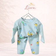 【READY STOCK】Baby Cotton Pajamas 2PCS Set Kids Cartoon Sleepwear Pyjamas Long Sleeve Homewear 73cm~1