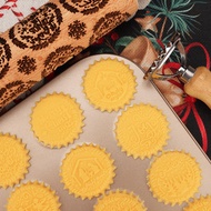 Christmas Cookie Stamps - Festive Holiday Circular Design for Embossed Shaped Cookies -Baking Christ