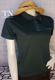 เสื้อโปโล TNP fashion  สีชมพูโอรสปกสีโอรสแต่งขลิปฟ้า แต่งปากกระเป๋าสีฟ้าTK MC คอปก แขนจั๊ม (ชาย)