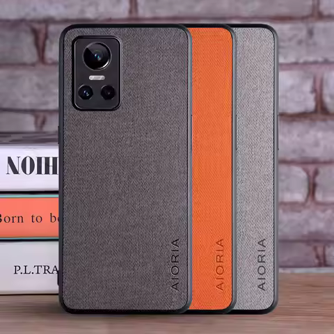 Case for OPPO Realme GT Neo 3 2 2T 3T neo 2 5G coque Luxury textile Leather skin phone cover funda f