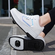Heelys Shoes Female Student Version Mia Mia Flash Light Adult Explosive Shoes Retractable Roller Sk 