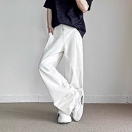 seluar baggy baggy track pants seluar baggy lelaki American White Jeans Men's ootd Wear cleanfit Pan