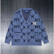 Unisex Mlb Monogram Cardigan Knit Jacket