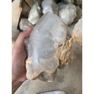 Original rough white quartz stone for home decoration, high energy purification, 14cm, weighs 1.4kg 