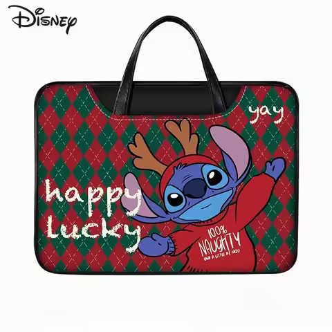 Disney Stitch New Computer Bag Fashionable High Quality Men's Tablet Storage Bag Cartoon Business Tr