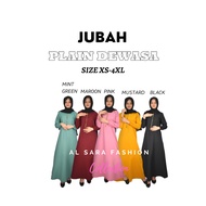 (XS-4XL) JUBAH PLAIN/MESRA WUDUK BFF/JUBAH KOSONG/JUBAH SIMPLE/JUBAH BASIC/JUBAH UMRAH/JUBAH HAJI/ABAYA/JUBAH MUSLIMAH