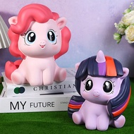 1 ชิ้น รูปจิ๋วของ Twilight Sparkle & Pinkie Pie มายลิตเติ้ลโพนี่ กระปุกออมสิน น่ารัก ตกแต่งโต๊ะ งานแ