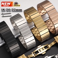 Solid Stainless Steel Watch Strap 18mm 20mm 22mm Butterfly Buckle Band for Seiko Bracelet for Rolex
