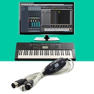 MIDI Interface Cable USB IN-OUT Converter to PC Music Keyboard Adapter Cord Pop