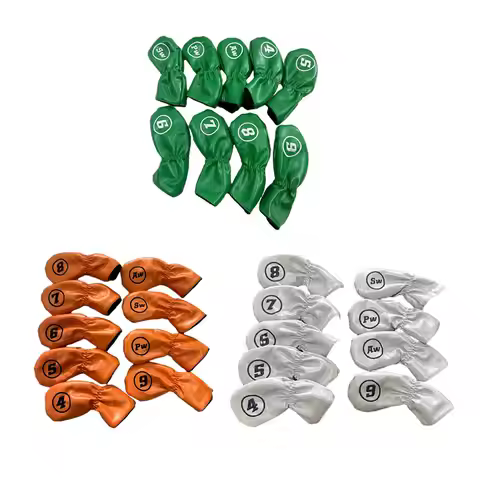 9 Piece Golf Iron Headcovers Golf Iron Protective Covers, Anti- Elegant Golf,Golf Irons Headcover Cl