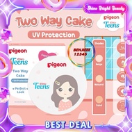 PIGEON TEENS two way cake UV Protection Compact Foundation Powder for Teenagers natural finish look 