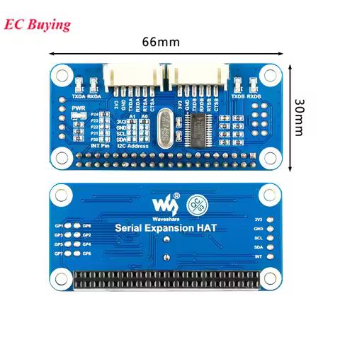 2 Channel UART Serial Port Module for Raspberry Pi 4B/3B+/Zero W Serial Port Expansion Board Onboard