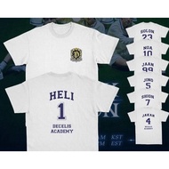 Kaos de celis academy tshirt kpo enhype korea heli jaan solon white