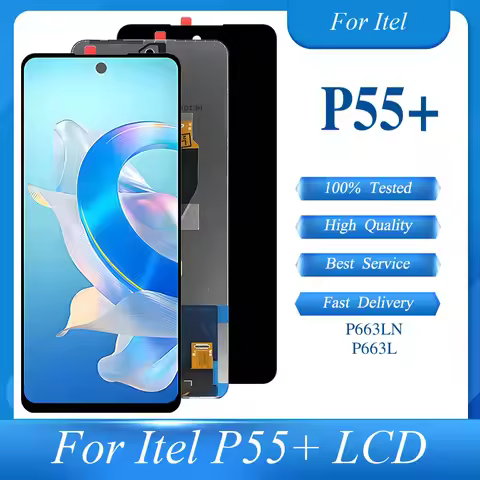 6.6" For Itel P55 Plus LCD Display Touch Screen Digitizer For Itel P55+ P663L P663LN LCD Replacement