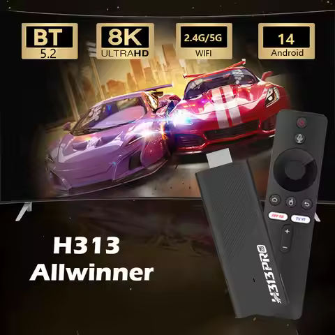H96 MAX H313 Mini TV Stick Android 14 Smart Media Player 2GB 16GB WiFi 6 BT5.0 4K HD