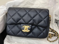 Chanel 21k 方胖子 classic flag 熱賣款 調節扣 荔枝牛皮