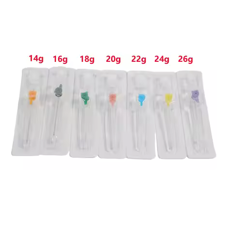 IV Catheter with Wings and Injection Port IV Catheters Sterile I.V Cannula with BD Instaflash Needle