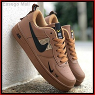 ∈﹍﹍[ local kasut shop ] nike air force ‼️tapak jahit‼️ brown black