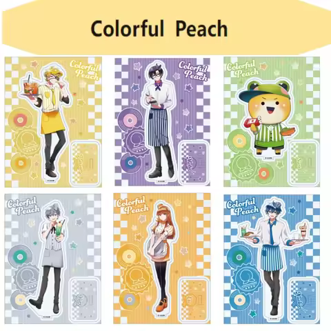 TONG TONG Anime Store Colorful Peach Japapa Noa Yuan-kun Tattsun Acrylic HD Characters Stand Desktop