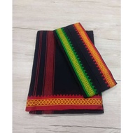 MEN'S TRADISIONAL COTTON COLORED VESHTI / DHOTI (Black)