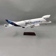 Kavy white whale Airbus Beluga aircraft model, scale 1:200, 47 cm long with wheel stand