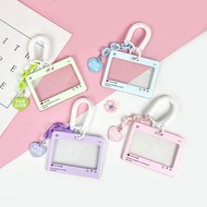 Double-Sided Transparent Bus Card Holder Student Campus Card Bus Card Holder Work Card Photo Frame H