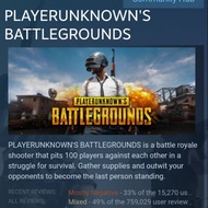 Steam Account. Have PUBG and CSGO.