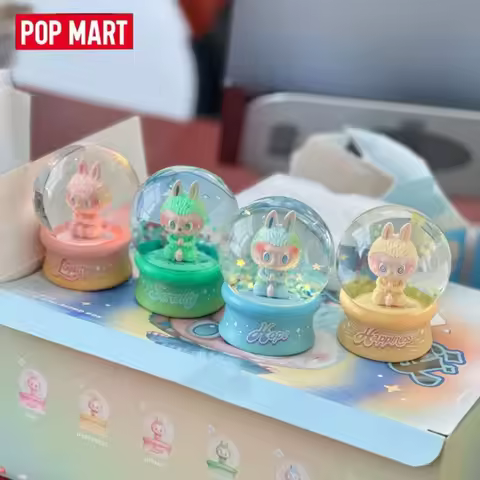 PopMart Genuine the Monsters Labubu Big into Energy Crystal Ball Series Blind Box Glass Theme Deskto