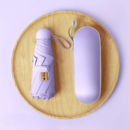 Dù Ô Gấp Gọn Mini 2 Lớp Cán Tròn Kèm Túi Đựng Dù Gấp Gọn Cán Tròn Chống Nước Chống Tia UV