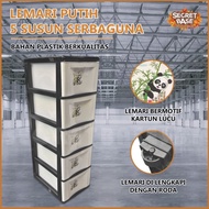 Original Laci Putih 5 Susun - Lemari Susun / Kabinet Plastik / Rak