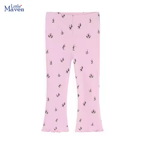 Little maven Kids Clothes Children's Clothing 2025 Autumn Spring Girls Pants Cotton Trousers Cartoon