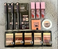 現貨- Maybelline hyper sharp eyeliner plump lip gloss fit me blush loreal N7 eyeshadow palette 美寶蓮眼線筆唇