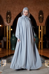 Dress Muslim Mandjha Ivan Gunawan - Brezzy Dress Blue | Abaya gamis