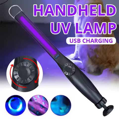 Rechargeable LED UV Flashlight with Magnet & Battery Indicator-For Resin Curing,Pet Hair/Scorpion De