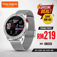 Reebok Champ | Unisex Smartwatch | RV-CMF-G0-A1S1-BB Smart Watch Silver Case Unisex Watch | AMOLED D