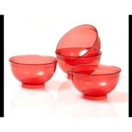 Crystal bowl tupperware set / mangkok kristal tupperware isi 4