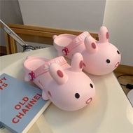 Thin-strapped Rabbit Clog Shoes for Women