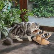 Elevated Cat Bowls with 3 Stainless Steel Bowls Elevated Cat Bowls for Food and Water 15 Degree Tilt