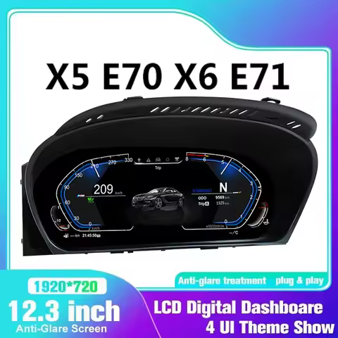 Cluster Dashboard For BMW E70 X5 E71 X6 2006-2013 speedometer LCD instrument panel HUD digital instr