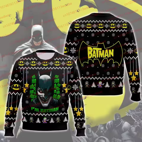 Joker Long-sleeved Sweatshirt Unisex Fashion Sports Superhero Sweatshirt Justice League Batman O-Nec