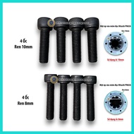 Set of 4 screws attached to Hitachi PH65A 30mm Chisel Neck, HiKOKI 65A, Available in 2 sizes: 8mm TH