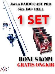 1 SET PANCINGAN JORAN SAMBUNG 2 DAIDO CASTPRO  SIZE 150 DAN REEL TERMURAH/PANCINGAN MURAH/SET PANCIN